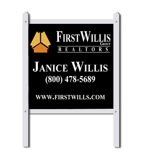 Vinyl Sign Frame & 3mm Rigid Board Sign Kit- White 24"H x 24"W