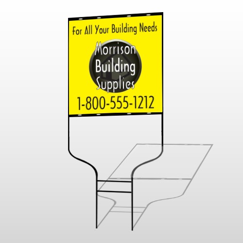 Small Black House 219 Round Rod Sign