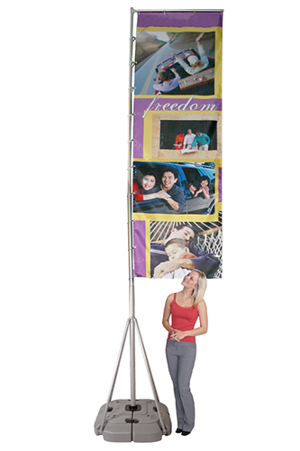 Wind-MX Kit- Outdoor Stand and Banner 43"W  x 96"H