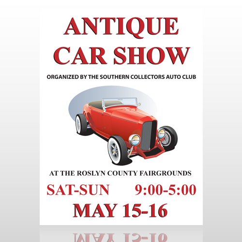 Car Show 123 Signs Custom