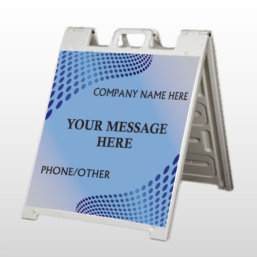 Blue Dots 145 A Frame Sign