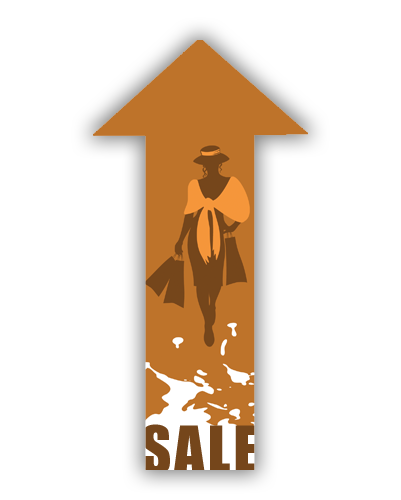 Floor  Decal 12"W x 24"H Arrow UP