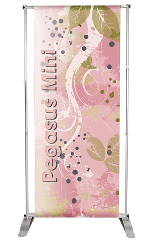 Pegasus Mini Kit- Silver Stand & Anti-Curl Banner 48"W x 96"H