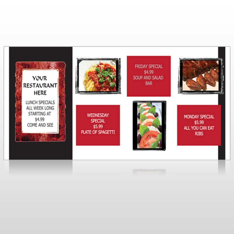 Restaurant Specials 370 Site Sign