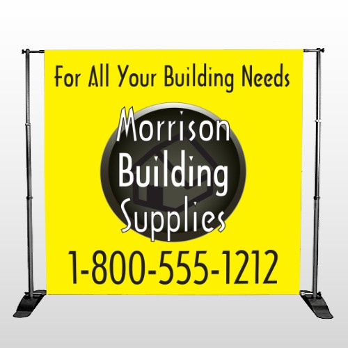 Small Black House 219 Pocket Banner Stand