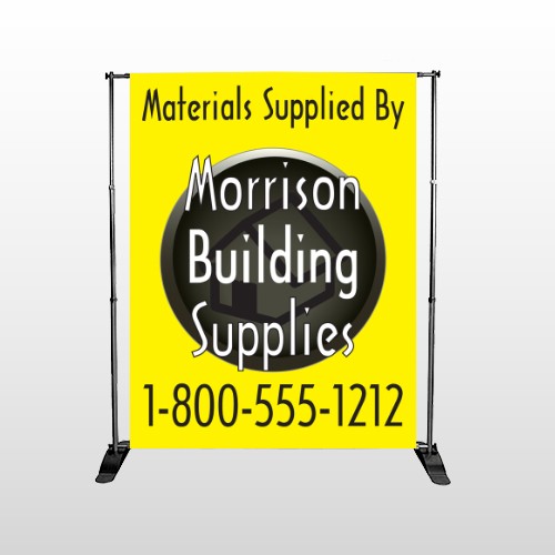 Small Black House 219 Pocket Banner Stand