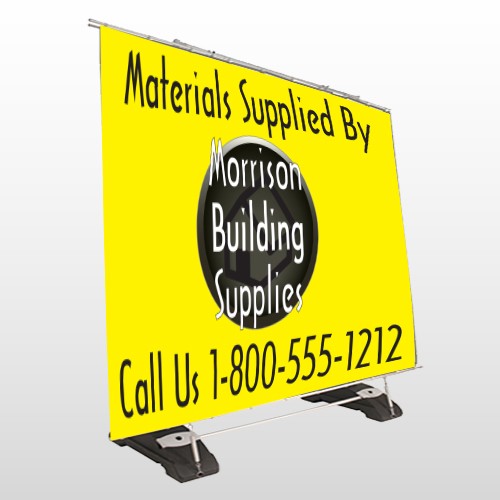 Small Black House 219 Exterior Pocket Banner Stand