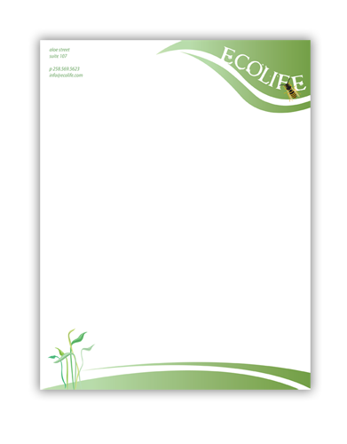 Letter Head 8.5"W x 11"H