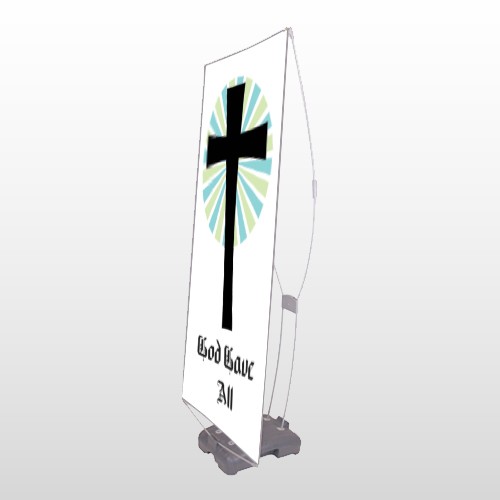 God Gave 118 Exterior Flex Banner Stand