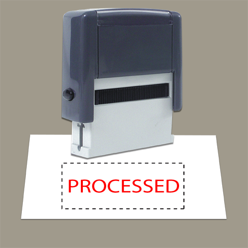 Max 1 Rubber Stamp Red Ink .5625"H x 1.5"W