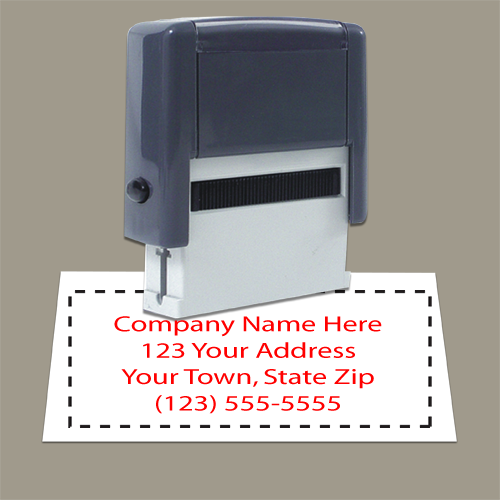 Max 4 Rubber Stamp Red Ink 1.5"H x 3"W