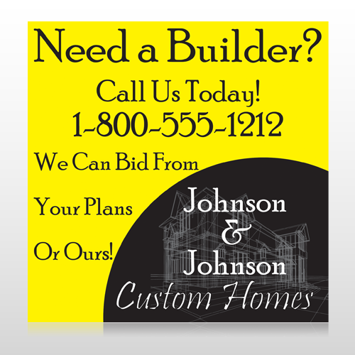 Yellow House Plan 216 Custom Decal