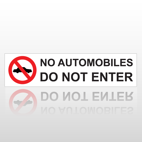 No Autos 205 Street Sign