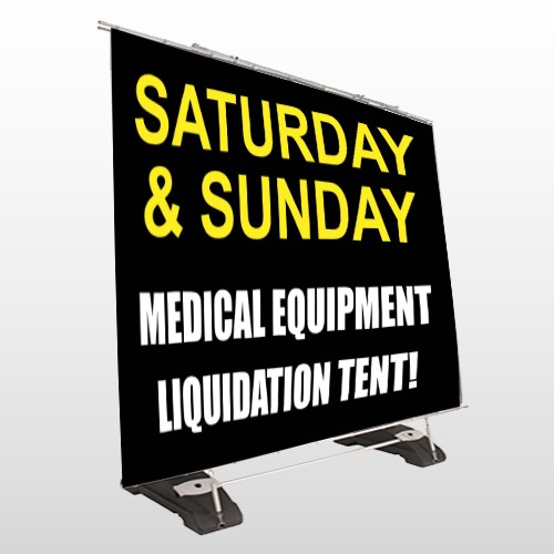 Medical Liquidators 98 Exterior Pocket Banner Stand