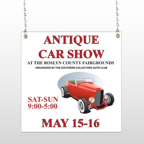 Car Show 123 Window Sign