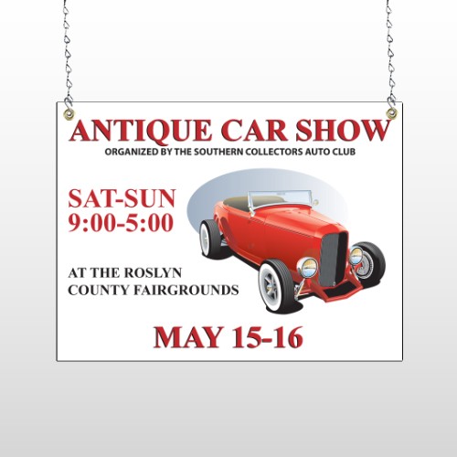 Car Show 123 Window Sign