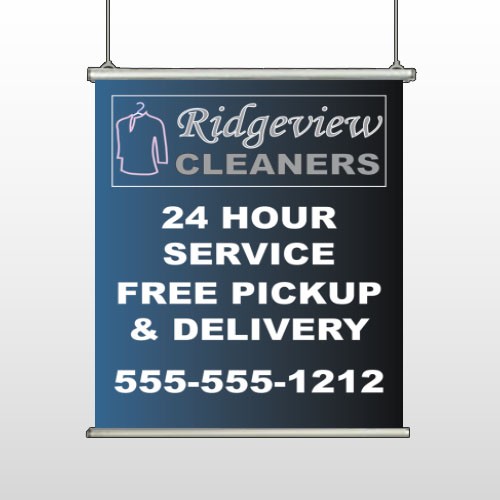 Dry Cleaners 24 Hanging Banner