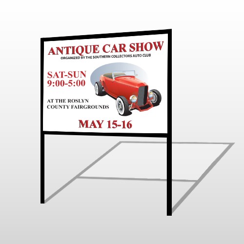 Car Show 123 H Frame Sign