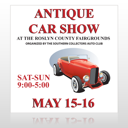Car Show 123 Site Sign