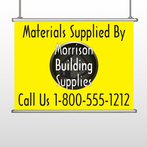 Small Black House 219 Hanging Banner