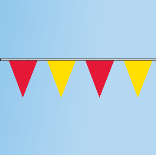 Pennant Red, Yellow 60' String