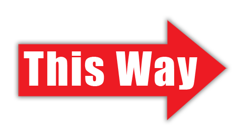 PVC Arrow 6"H x 12"H Custom Cut-To-Shape Sign