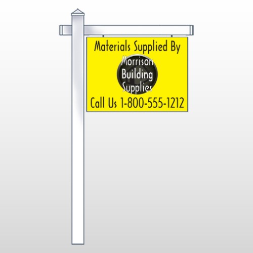 Small Black House 219 18"H x 24"W Swing Arm Sign