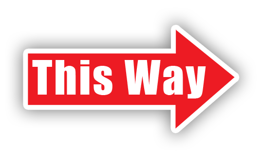 Corrugated Plastic Arrow 24"H x 48"W Custom Cut-To-Shape Sign