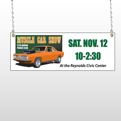 Muscle Car 124 Window Sign 