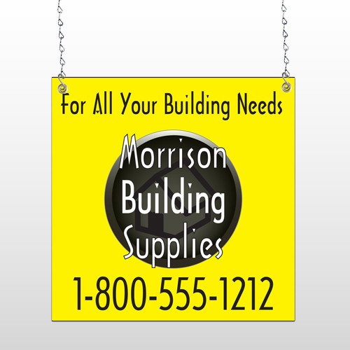 Small Black House 219 Window Sign