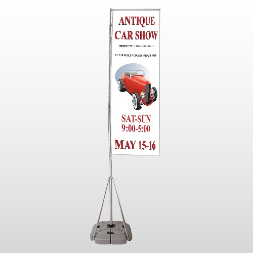 Car Show 123 Exterior Flag Banner Stand