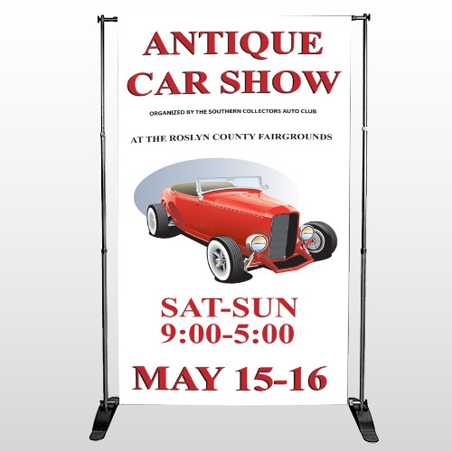 Car Show 123 Pocket Banner Stand
