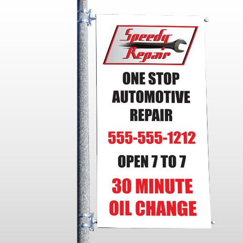 Auto Repair 38 Pole Banner