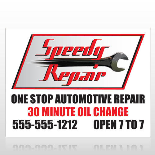 Auto Repair 38 Site Sign
