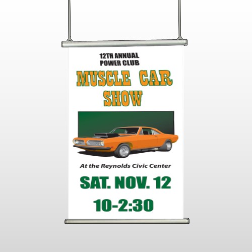 Muscle Car 124 Hanging Banner