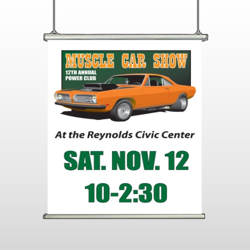 Muscle Car 124 Hanging Banner