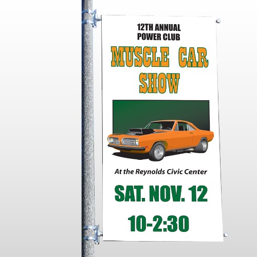Muscle Car 124 Pole Banner