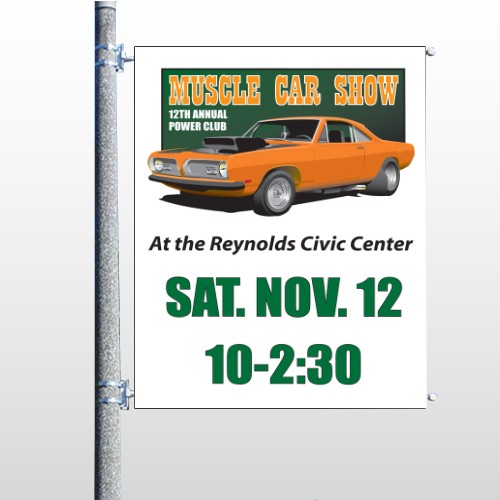 Muscle Car 124 Pole Banner