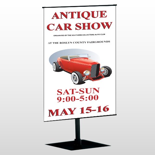 Car Show 123 Center Pole Banner Stand