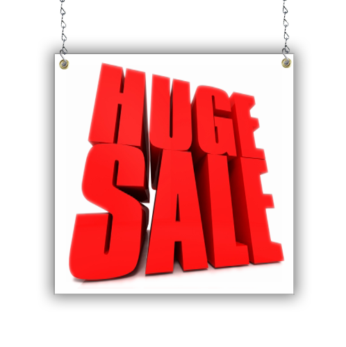 Hanging Poly Window Sign 24"H x 24"W