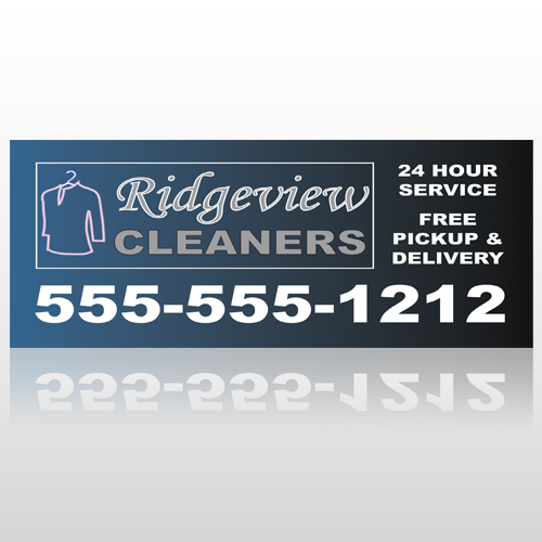 Dry Cleaners 24 Custom Banner