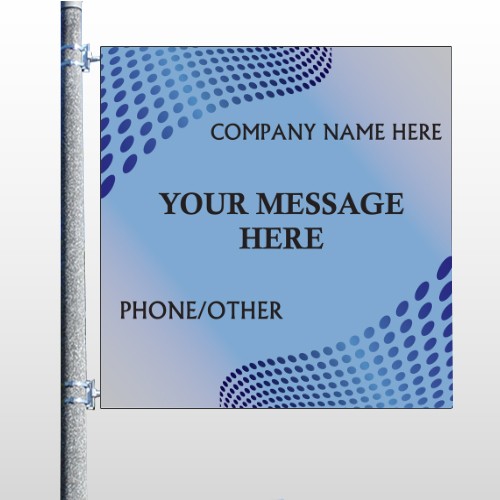 Blue Dots 145 Pole Banner