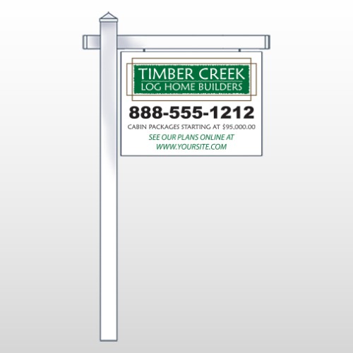 Log Builder 40 18"H x 24"W Swing Arm Sign
