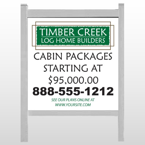 Log Builder 40 48"H x 48"W Site Sign