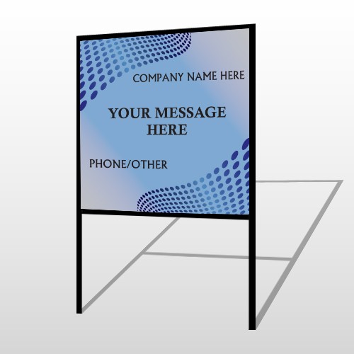 Blue Dots 145 H Frame Sign