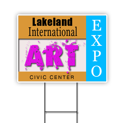 Corrugated Yard Sign & Stand Kit 12"H x 16"W