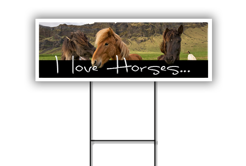 Corrugated Yard Sign & Stand Kit 6"H x 24"W