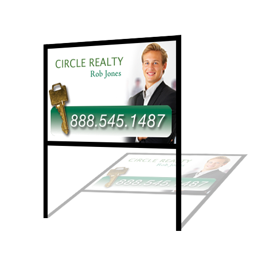 H Frame and Rigid Board Sign Kit 18"H x 24"W