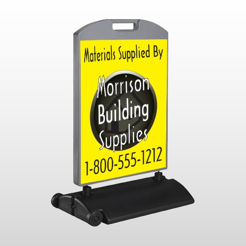 Small Black House 219 Wind Frame Sign