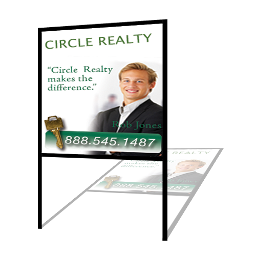 H Frame and PVC Sign Kit 24"H x 24"W